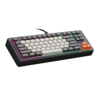 Mechanical Keyboard with RGB Lighting and Custom Keycaps for Gaming png