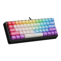 Rainbow Gaming Keyboard Close-Up Computer Peripheral for Typing and Gaming png