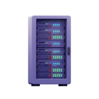 Rendering of a Server Rack for Data Storage and Computing png