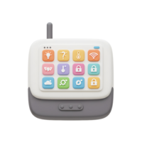 Smart Home Control Panel with Colorful Icons for Automation System png