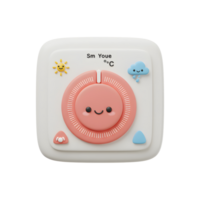 Cute Temperature Controller with Smiling Face Cartoon Style Design png