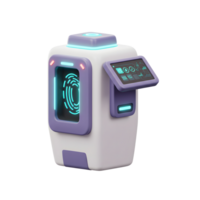Modern Biometric Scanner with Fingerprint Recognition and Data Display png