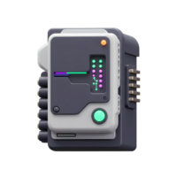 Futuristic Device with Lights and Interface for Technology Concepts png