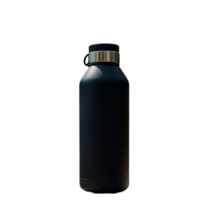 Sleek Black Insulated Water Bottle Design mug gym isolated on transparent background png