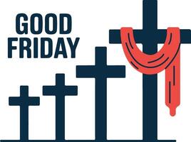 good friday crosses vector