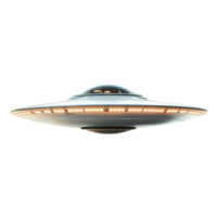 Isolated Flying Saucer UFO UAP Image, White Background, High Resolution png