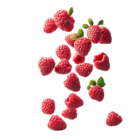 Falling Raspberry Isolated, High-Resolution Image for Food, Drink, and Packaging Design png