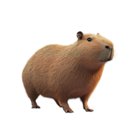 A Detailed Image of a Capybara Shows its Fur and Features Isolated on Transparent Background png