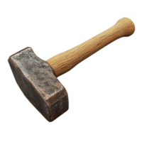 A weathered metal sledgehammer with a wooden handle, Isolated on Transparent Background. png