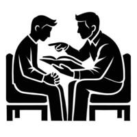 A man sitting in a chair with a book in his hand vector