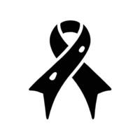 Black ribbon icon on white background vector