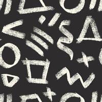 Various hand drawn shapes and doodle objects as a backdrop. seamless pattern with various symbols and signs. vector