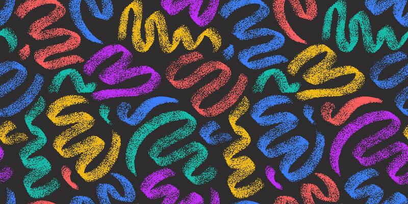Abstract textured hand drawn swirl shapes background. seamless pattern with artistic wavy lines. Artistic hand drawn backdrop.