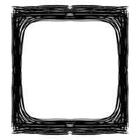 Simple hand drawn black frame brush strokes.Black frame for your design text and photo. vector