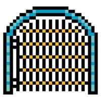 Gate in pixel art style vector