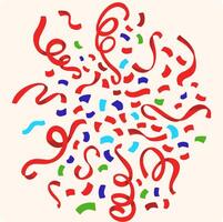 Confetti falling on background. Party festive firework. vector