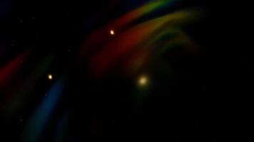A colorful nebula with a bright light in the sky video