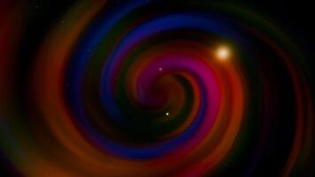 A colorful spiral with a bright blue and red center video