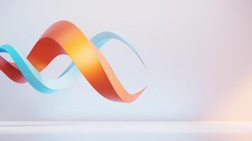 Abstract flowing curves lines background, 3d rendering video