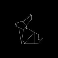 Rabbit or Bunny Polygonal Lines, can use for Logo, Pictogram, Cute Animal Figure, Website, Apps, or Graphic Design Element. Flat and Editable. vector
