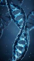 Biological DNA structure with bioengineering concepts, 3d rendering. video
