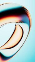 Abstract colorful gradient glass background with smooth transitions of color, 3d rendering. video