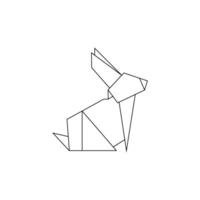 Rabbit or Bunny Polygonal Lines, can use for Logo, Pictogram, Cute Animal Figure, Website, Apps, or Graphic Design Element. Simple and Memorable. vector