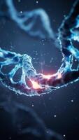 Biological DNA structures with bioengineering concept, 3d rendering video