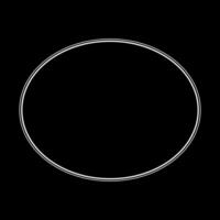 Oval Line, Flat Style, can use for Copy Space, Logo Gram, Frame Work, Ornate, Decoration, Website or Graphic Design Element. BW, Flat and Editable. vector