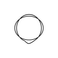 Artistic Round Lines, Weaving Style, can use for Logo, Apps, Website, Contemporary Ornate, Frame Work, Copyspace, Icon, Symbol, Cover or Graphic Design Element. Flat and Editable vector