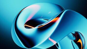 Abstract blue gradient glass background with smooth transitions of color video