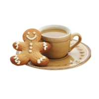 Gingerbread Cookie and Coffee Set png