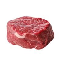 Rectangular Piece of Red Beef with Fat Layer png