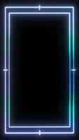 neon frame on a black background video