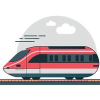 Futuristic High-Speed Train Concept Depicting Speed and Innovation vector