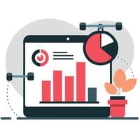 Visualizing the Concept of Metrics Through an Illustrative Diagram 3 vector