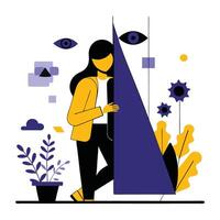 Unveiling the Hidden Figure An Illustration of Concealed Identity vector