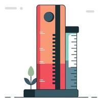 Conceptual Illustration of Height Measurement Using a Meter vector