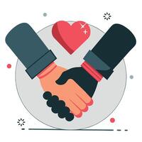 Intertwined Hands in Gesture of Love and Unity vector