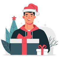 Festive Concept Illustration Showcasing Holiday Traditions and Decorations vector