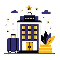 Conceptual Illustration of a Seamless Hotel Booking Experience vector