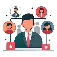 Concept Illustration of Modern and Innovative Hiring Process vector