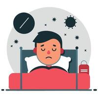 Visual Representation of the Agonizing Struggle with Insomnia vector