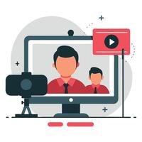 Live Streaming Connecting with Audiences in Real-Time vector