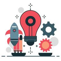 Imaginative Concept of Innovation in Science and Technology vector