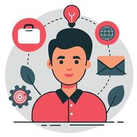 Illustrative Depiction of a Key Concept in a Simplified Manner vector