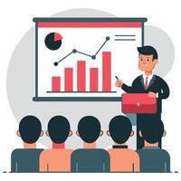 Conceptual Illustration of Investor Presentation Concepts and Ideas vector