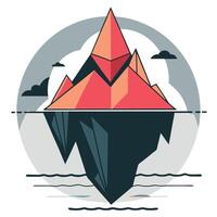 Iceberg Concept Illustration Depicting Submerged Majority and Visible Minority vector