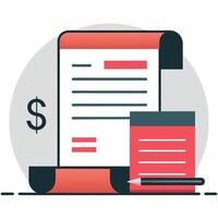 Conceptual Illustration of an Invoice with Modern Design vector