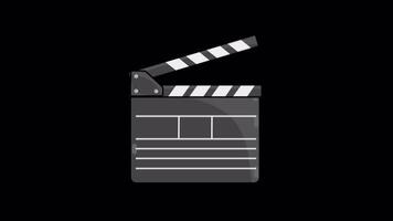 Cartoon Movie Clapper 2D Motion Graphics Animation On Alpha Channel video
